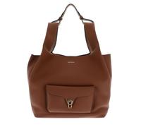 COCCINELLE Cuero bolso de hombro Beat Shopping Double Grainy Leather Handbag Cognac/Noir marrón