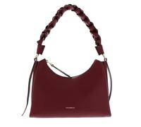 COCCINELLE Cuero bolso de hombro Boheme Grana Double Shoulder Bag Ribes/Prune arándano