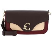 COCCINELLE Cuero bolso de hombro bolso bandolera C-Me Tricolor Handbag Grainy Leather Ribe/Brun/Betul marrón oscuro