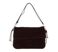 COCCINELLE Cuero bolso de hombro bolso bandolera Lidia Handbag Suede Leather/Smooth Leather Brunette/Brunet marrón oscuro