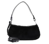 COCCINELLE Cuero bolso de hombro bolso bandolera Merveille Synthetic Fur Mini Bag Noir/Noir negro
