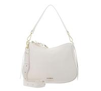 Coccinelle Bolso bandolera Nory Handbag de piel granulada Perla crema