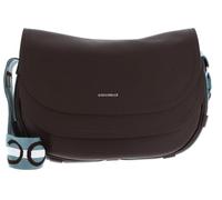COCCINELLE Cuero bolso de hombro bolso bandolera Raquel Crossbody Bag Brunette/Arctic Blue marrón oscuro