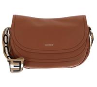 COCCINELLE Cuero bolso de hombro bolso bandolera Raquel Crossbody Bag Cognac/Noir marrón
