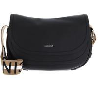 COCCINELLE Cuero bolso de hombro bolso bandolera Raquel Crossbody Bag Noir/Cognac negro