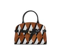 COCCINELLE Cuero bolso de hombro Sabine Handbag N.Geo.Pat Multi Cognac/Noir marrón