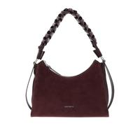 COCCINELLE Cuero bolso de hombro Suede Bimaterial Shoulderbag Berry/Berry morado oscuro
