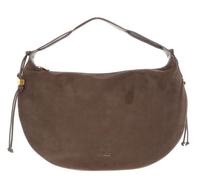 COCCINELLE Cuero bolso de hombro Thess Handbag Suede Le. / Grained Le. Warm Ta/Warm Ta marrón topo