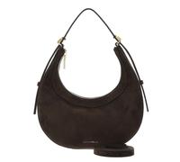 COCCINELLE Cuero bolso de hombro Whisper Mini Bag Suede Leather/Grained Leather Fango marrón topo