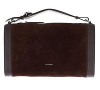 COCCINELLE Cuero bolso Elinor Suede Bimaterial Handbag Brunette/Brunet marrón oscuro