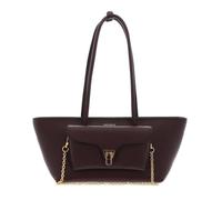 COCCINELLE Cuero bolso shopper Double Beat Grained Leather Handbag Berry morado oscuro