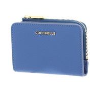 COCCINELLE Cuero Estuche de Tarjetas Metallic Soft Credit Card Holder Azul