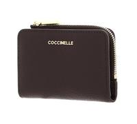 COCCINELLE Cuero Estuche de Tarjetas Metallic Soft Credit Card Holder Brunette marrón Oscuro