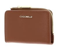 COCCINELLE Cuero Estuche de Tarjetas Metallic Soft Credit Card Holder Cognac marrón