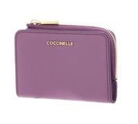 COCCINELLE Cuero Estuche de Tarjetas Metallic Soft Credit Card Holder Jellyfish púrpura