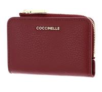 COCCINELLE Cuero Estuche de Tarjetas Metallic Soft Credit Card Holder Ribes arándano