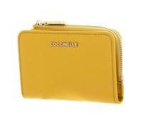 COCCINELLE Cuero Estuche de Tarjetas Metallic Soft Credit Card Holder Soleado Amarillo