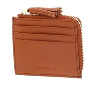 COCCINELLE Cuero Estuche de Tarjetas Tassel Credit Card Holder Crab marrón Claro