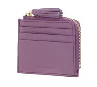 COCCINELLE Cuero Estuche de Tarjetas Tassel Credit Card Holder Jellyfish púrpura