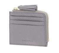 COCCINELLE Cuero Estuche de Tarjetas Tassel Credit Card Holder Oyster Malva