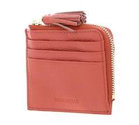 COCCINELLE Cuero Estuche de Tarjetas Tassel Credit Card Holder Pink Clay Coral