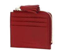 COCCINELLE Cuero Estuche de Tarjetas Tassel Credit Card Holder Scarlet Rojo