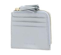COCCINELLE Cuero Estuche de Tarjetas Tassel Credit Card Holder Snow Gris Claro