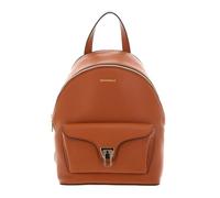 COCCINELLE Cuero mochila de ocio Beat Generatio Backpack Crab marrón claro
