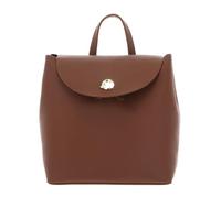 COCCINELLE Cuero mochila Nikla Mini Bag Double Grainy Leather Cognac/Noir marrón