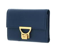 COCCINELLE Cuero Monedero Arlettis Wallet Grained Leather Deep Blue Azul petróleo