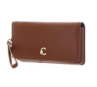 COCCINELLE Cuero Monedero Bolso de Mano C-Me Envelopes Grained Leather Cognac marrón