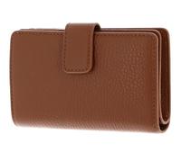 Coccinelle Monedero Metallic Soft Mini de cuero granulado Cognac marrón
