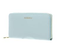 COCCINELLE Cuero Monedero Metallic Soft Wallet Grained Leather Aquamarine Azul Claro