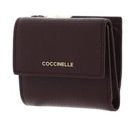 COCCINELLE Cuero Monedero Metallic Soft Wallet Grained Leather Berry Morado Oscuro