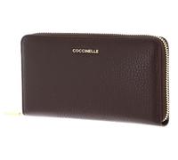 COCCINELLE Cuero Monedero Metallic Soft Wallet Grained Leather Brunette marrón Oscuro
