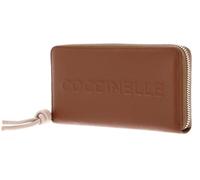 COCCINELLE Cuero Monedero Metallic Soft Wallet Grained Leather Cognac/Rosette marrón