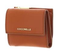 COCCINELLE Cuero Monedero Metallic Soft Wallet Grained Leather Crab marrón Claro