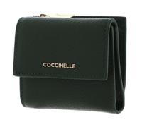 COCCINELLE Cuero Monedero Metallic Soft Wallet Grained Leather Garden Green Verde Abeto
