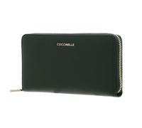 COCCINELLE Cuero Monedero Metallic Soft Wallet Grained Leather Garden Green Verde Abeto