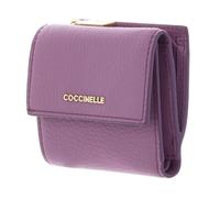 COCCINELLE Cuero Monedero Metallic Soft Wallet Grained Leather Jellyfish púrpura