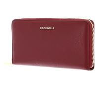COCCINELLE Cuero Monedero Metallic Soft Wallet Grained Leather Ribes arándano