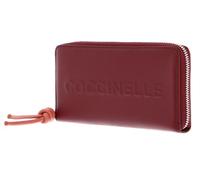 COCCINELLE Cuero Monedero Metallic Soft Wallet Grained Leather Ribes/Pink Clay arándano