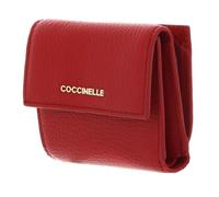 Coccinelle Metallic Soft | Monedero | rojo | cuero graneado