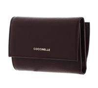 COCCINELLE Cuero Monedero Metallic Soft Wallet Grainy Leather Berry Morado Oscuro