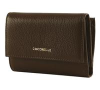 COCCINELLE Cuero Monedero Metallic Soft Wallet Grainy Leather Brunette marrón