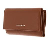 COCCINELLE Cuero Monedero Metallic Soft Wallet Grainy Leather Cognac marrón