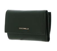 COCCINELLE Cuero Monedero Metallic Soft Wallet Grainy Leather Garden Green Verde Abeto