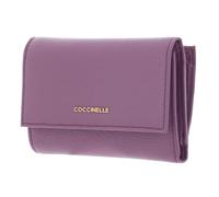 COCCINELLE Cuero Monedero Metallic Soft Wallet Grainy Leather Jellyfish púrpura