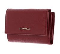 Coccinelle Metallic Soft RFID Monedero rojo oscuro, cuero, mujer