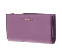 COCCINELLE Cuero Monedero Metallic Soft Wallet Jellyfish púrpura
